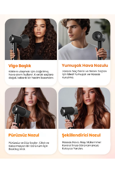 Pluzz X116 Ultra İyonlu Saç Kurutma Makinesi Full Set